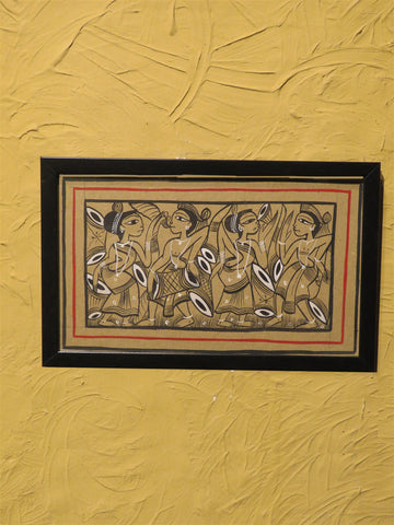 The Tribal Folk Dance Patachitra Hand Painted Wall Art