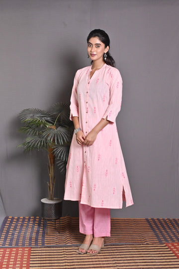 Peach and Pink A Line Kurta