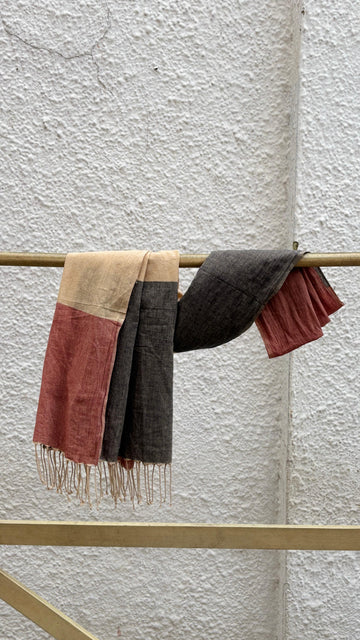 Red & Black Handwoven Stole