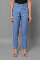 Sea Blue Cotton Pleated Co-ord Set (set of 2)
