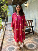 Red Tussar Silk Aruna Dress