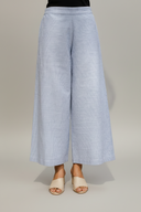 Blue Striped Cotton Pleated Kurta Set (Set of 2)