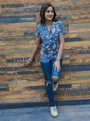 Blue Hand Block Printed Cotton Top