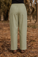 Sage Green Cotton Flared pants