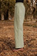 Sage Green Cotton Flared pants