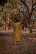 Mustard Cotton Front Open Shirt Dress