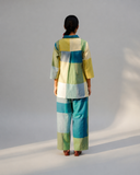 Lime Checks Handloom Cotton Co-ord Set (set of 2)