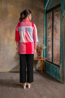 Red-White Checks Handloom Cotton Shirt