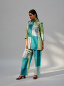 Lime Checks Handloom Cotton Co-ord Set (set of 2)
