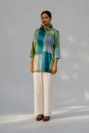 Lime Checks Handloom Cotton Shirt