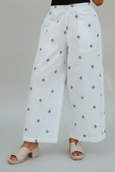 Powder Blue Cotton Woven Buti Gathers Co-ord Set (set of 2)