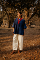Indigo Handloom Cotton Antifit Top