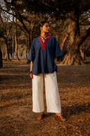 Indigo Handloom Cotton Antifit Top
