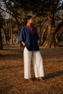 Indigo Handloom Cotton Antifit Top