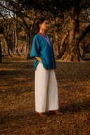 Teal Handloom Cotton Antifit Top