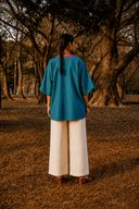Teal Handloom Cotton Antifit Top
