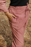 Dusty Pink Hand Embroidered Cotton Co-ord Set (set of 2)