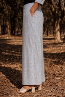 Blue Stripe Cotton Palazzos