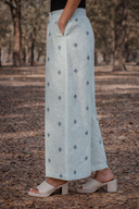 Powder Blue Cotton Palazzos
