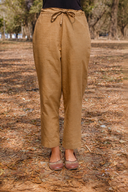 Mud Brown Hand Embroidered Cotton Co-ord Set (set of 2)