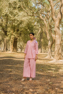 Red Striped Relaxed Cotton Co-ord Set (set of 2)
