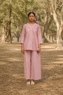 Red Striped Relaxed Cotton Co-ord Set (set of 2)