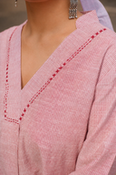 Red Striped Relaxed Cotton Co-ord Set (set of 2)