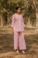 Red Striped Relaxed Cotton Co-ord Set (set of 2)