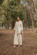 Yellow Striped Relaxed Cotton Co-ord Set (set of 2)