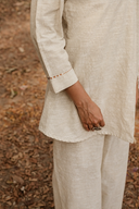 Yellow Striped Relaxed Cotton Co-ord Set (set of 2)