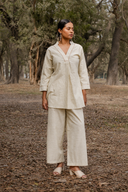 Yellow Striped Relaxed Cotton Co-ord Set (set of 2)