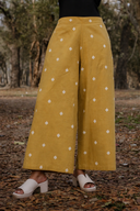 Mustard Cotton Front Open Shirt Collar Kurta Set (set of 2)