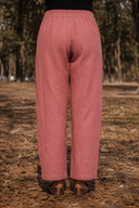 Dusty Pink Cotton Flared Pants