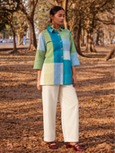 Lime Checks Handloom Cotton Shirt