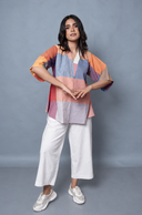 Red-White-Grey Checks Handloom Cotton Antifit Top