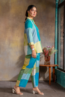 Lime Checks Handloom Cotton Co-ord Set (set of 2)