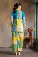 Lime Checks Handloom Cotton Co-ord Set (set of 2)