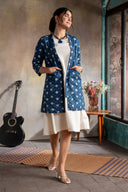 Indigo Printed Reversible Cotton Jacket