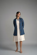Indigo Printed Cotton Overlay