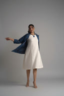 Indigo Printed Cotton Overlay