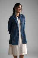 Indigo Printed Cotton Overlay