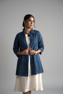 Indigo Printed Cotton Overlay