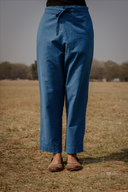 Blue Hand Embroidered Cotton Co-ord Set (set of 2)