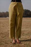 Yellow Hand Embroidered Cotton Co-ord Set (set of 2)