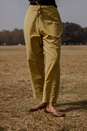 Yellow Hand Embroidered Cotton Co-ord Set (set of 2)