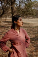 Dusty Pink Hand Embroidered Cotton Top