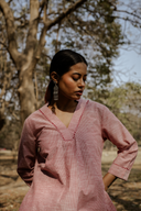Red Striped Relaxed Fit Cotton Top