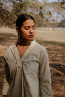 Yellow Striped Relaxed Fit Cotton Top