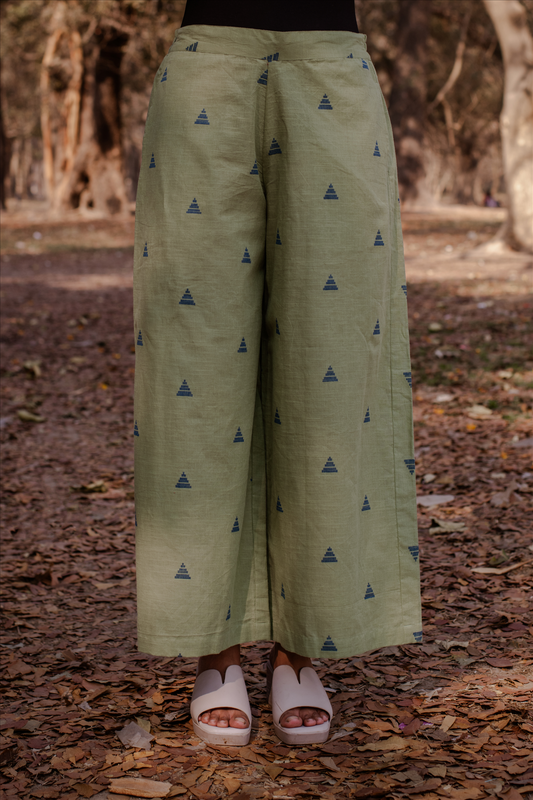 Olive Green Cotton Pants