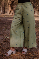 Olive Green Cotton Palazzos